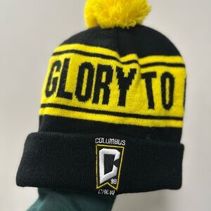 Columbus Crew Soccer Team Major League Soccer Black and Yellow Beanie